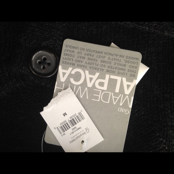 Gap Alpaca Button Up Cardigan (black) - Picture 2 of 3