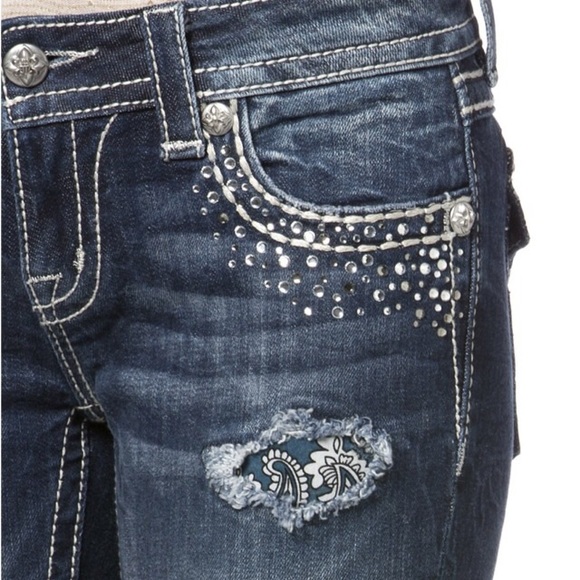 NWT Miss Me Paisley Jeans Boot cut - Picture 3 of 4