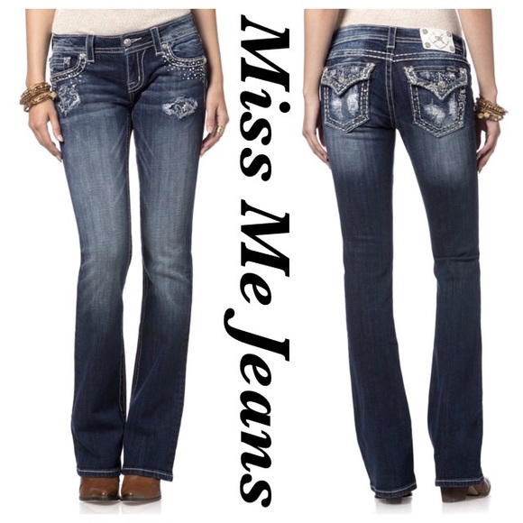 NWT Miss Me Paisley Jeans Boot cut - Picture 4 of 4