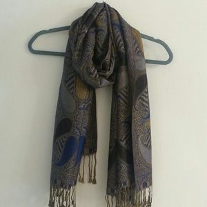 pashmina scarve/blue and black