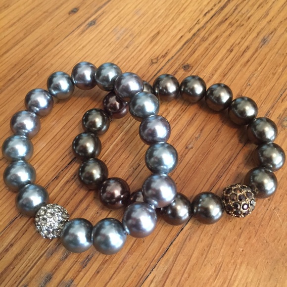 Stella & Dot Metallic Bead Bracelets