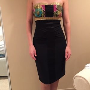 Nicole miller, strapless ,cocktail dress