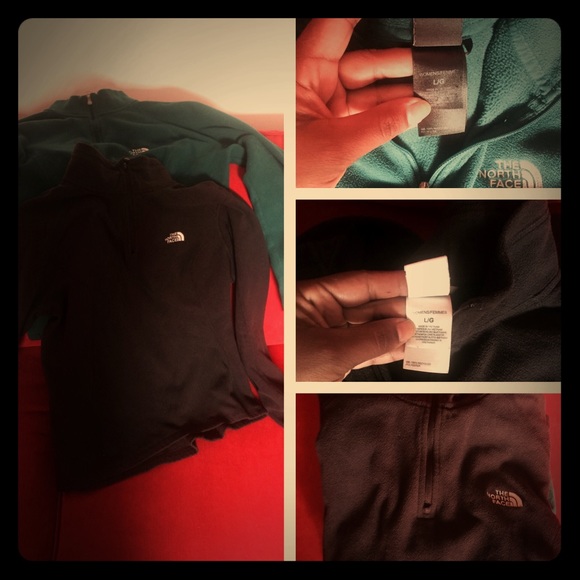 Brown & green The North fleece sweater