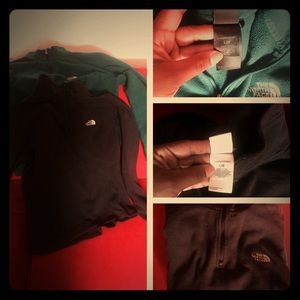 Brown & green The North fleece sweater