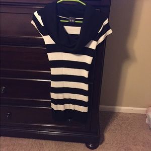 Black and White Sexy Dress for Leggings or Nylons