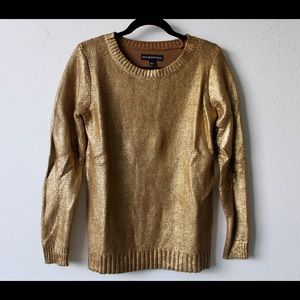 R&R Metallic Gold/Bronze Sweater