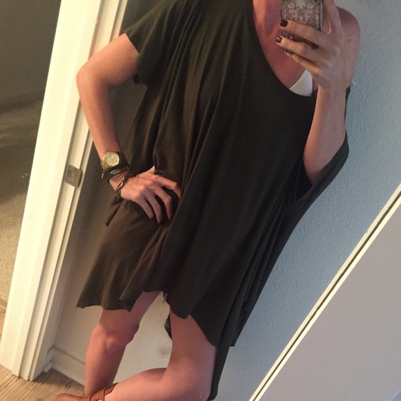 Olive Slouchy Top