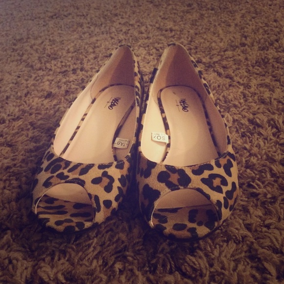 Leopard Suede Peep Toe Kitten Wedges
