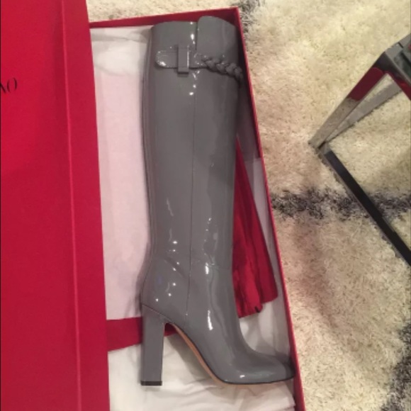 Valentino gray over the knee boots!
