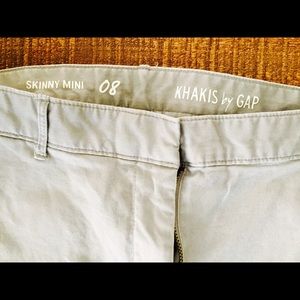 Gap skinny mini gray khakis 8