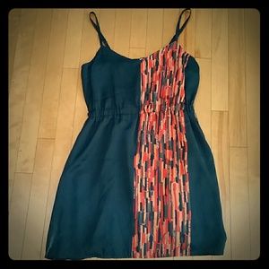 Unique dress with cinched waist.