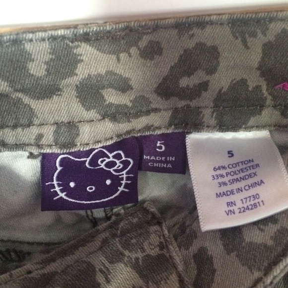 Hello kitty gray cheetah print skinny jeans - Picture 3 of 4