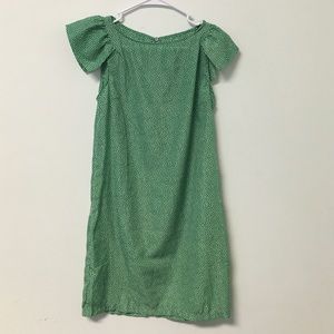 Green shift dress