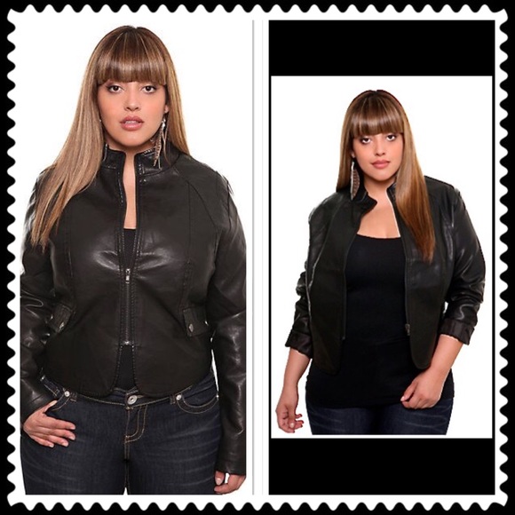 Torrid Jackets & Blazers - NWOT Cropped Faux Leather Jacket
