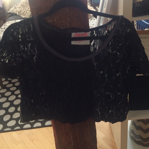 Free people crop lace top