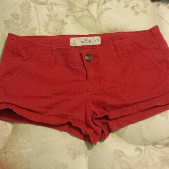 Pants - Red Hollister Shorts