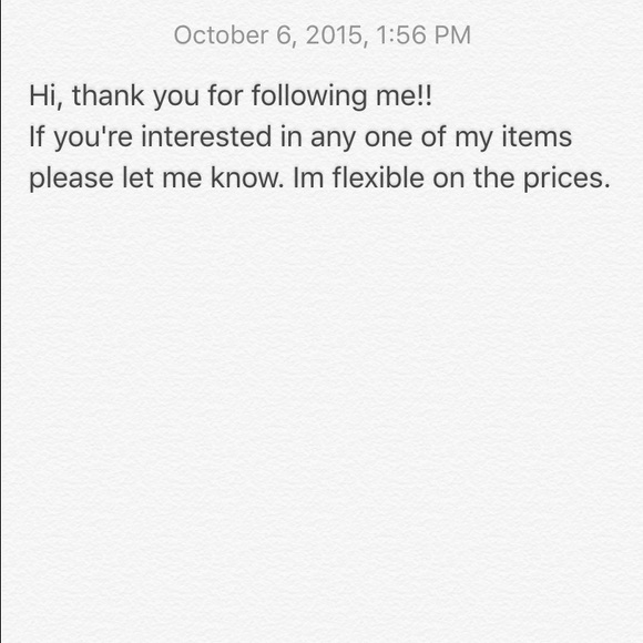 Flexible prices, make an offer.