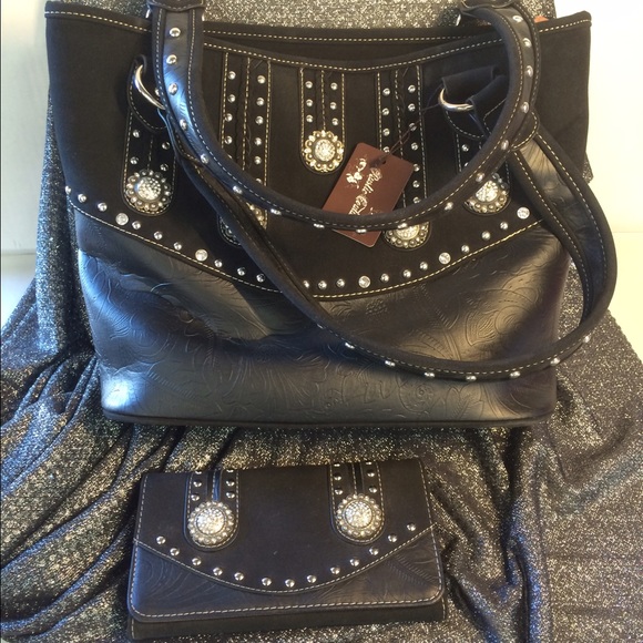 Designer shoulder bag and wallet
