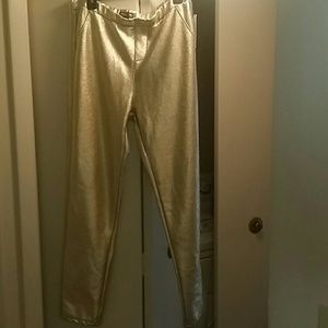 Gold leggings with price tag on, never worn