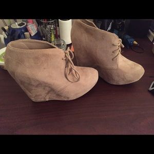Tan booties