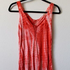 Guess Coral Tie-Dye Dress