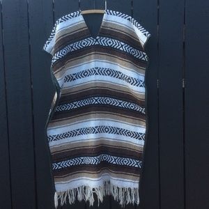 Vintage Bohemian Mexican Poncho