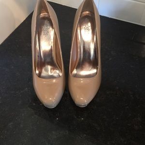 Charlotte Russe nude platform pumps