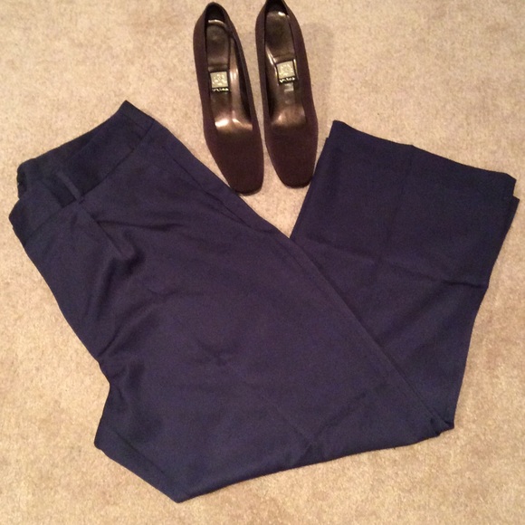 Classic Navy Blue Slacks - Plus Size