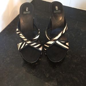 Bakers zebra print wedges