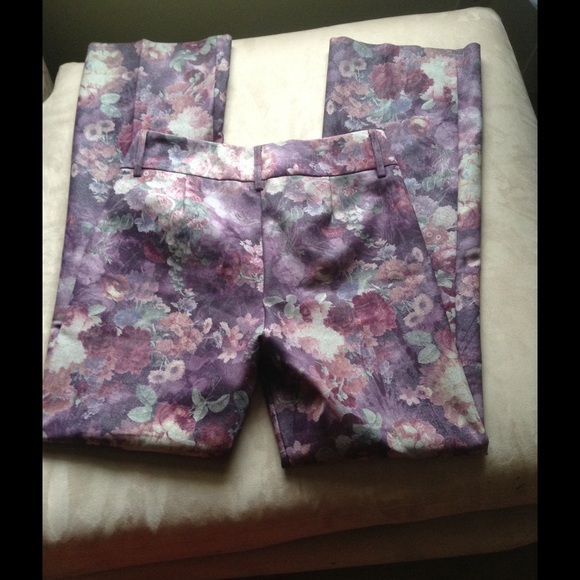 Karen Kane floral trousers size 6 - Picture 4 of 4