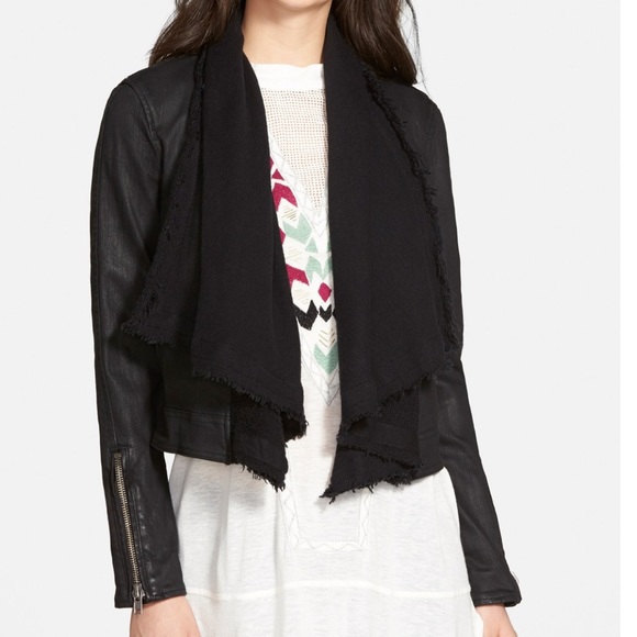 Free People Front Drape Coated Jacket
