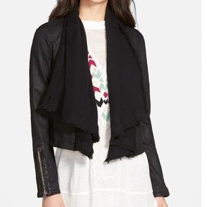 Free People Front Drape Coated Jacket