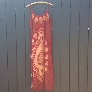 Vintage Boho tie dye Maxi Dress