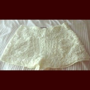 NWT White Beaded shorts