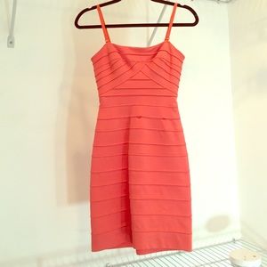 Coral mini dress