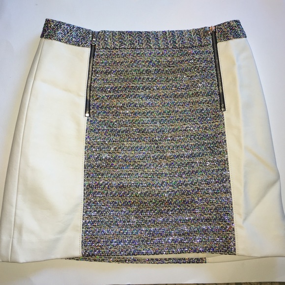 Club Monaco Dresses & Skirts - Club Monaco leather/sequin skirt