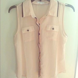 Sleeveless Button Down