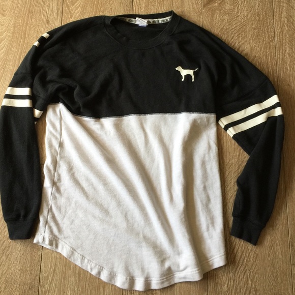 Victoria Secret Black Varsity Crew