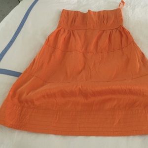 Calypso Strapless orange dress