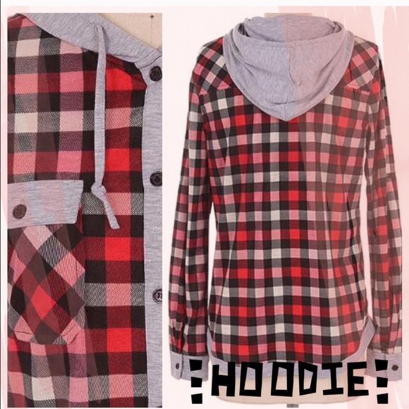 PLAID HOODIE! - Picture 2 of 2
