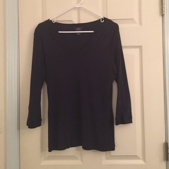 Brooks Brothers three quarter sleeve top.