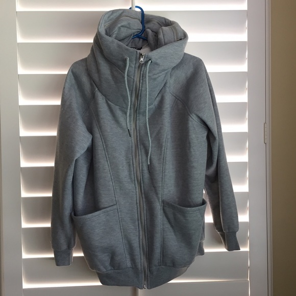 Woman's grey oversized hoodie