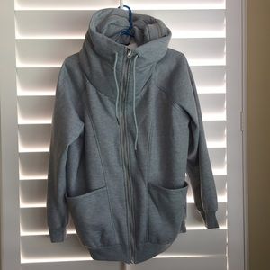 Woman's grey oversized hoodie