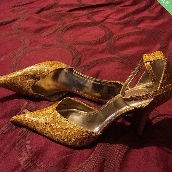 Mustard yellow heels