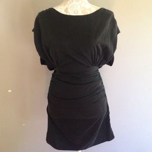 Elizabeth & James black silk and cotton dress