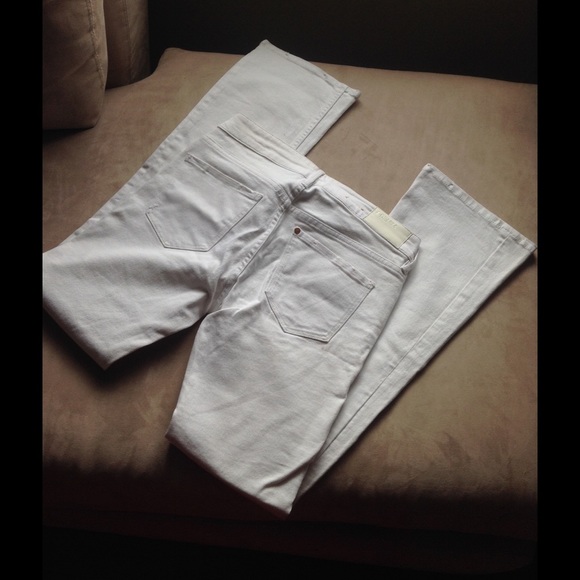 Size 28 white denim Boot cut Low rise jeans H&M