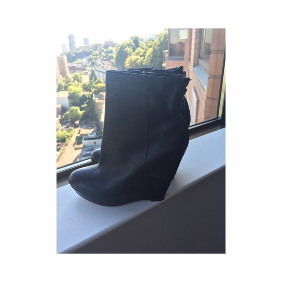 Sam Edelman Double Zip Wedge Booties