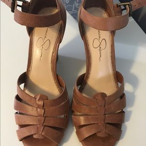 WORN ONCE. Jessica Simpson wedges
