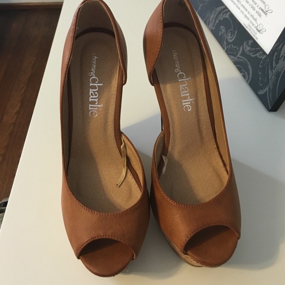 NEVER WORN charming Charlie's wedges