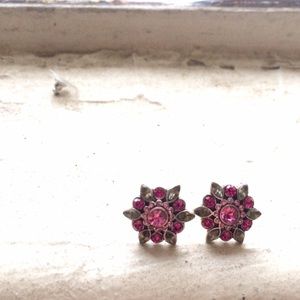 Fossil Flower Burst Earrings